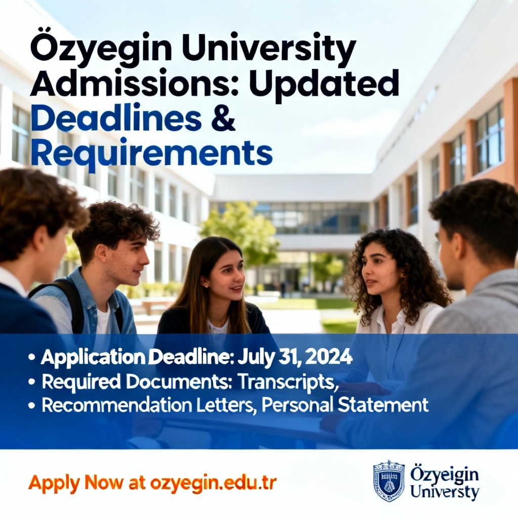 Özyeğin University admission requirements updated deadlines