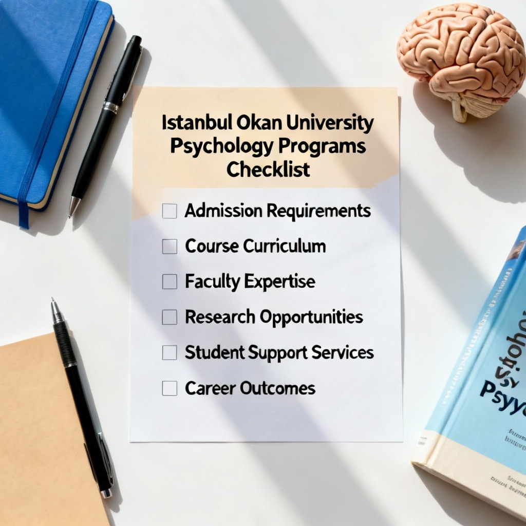 Istanbul Okan University psychology programs complete checklist